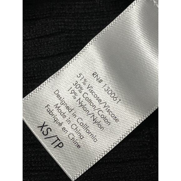 L Space Camryn Black Ribbed Long Sleeve Knit Top size XS - Picture 7 of 10